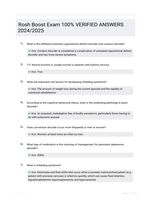 Rosh Boost Exam 100% VERIFIED ANSWERS  2024/2025