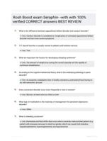 Rosh Boost exam Seraphin- -with with 100% verified CORRECT answers  BEST REVIEW