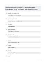 Questions and Answers QUESTIONS AND ANSWERS 100% VERIFIED A+ GUARANTEED