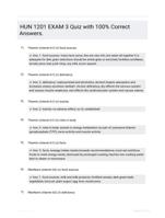 HUN 1201 EXAM 3 Quiz with 100% Correct Answers.