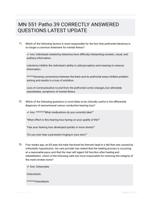 MN 551 Patho 39 CORRECTLY ANSWERED QUESTIONS LATEST UPDATE