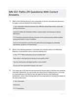 MN 551 Patho |39 Questions| With Correct Answers.