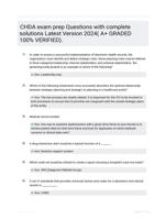 CHDA exam prep Questions with complete solutions Latest Version 2024( A+ GRADED 100% VERIFIED).