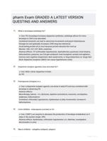 pharm Exam GRADED A LATEST  VERSION QUESTINS AND ANSWERS