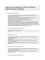 pharm Exam GRADED A LATEST  VERSION QUESTINS AND ANSWERS