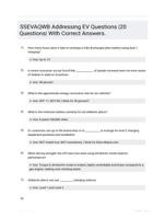 SSEVAQWBAddressing EV Questions |20 Questions| With Correct Answers.