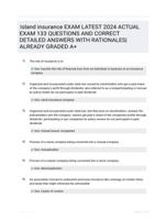 Island insurance EXAM LATEST 2024 ACTUAL EXAM 133 QUESTIONS AND CORRECT DETAILED ANSWERS WITH RATIONALES|ALREADY GRADED A+