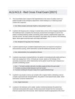 ALS/ACLS - Red Cross Final Exam [2021]