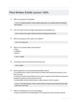 Pilot Written EXAM correct 100%