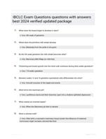 IBCLC Exam Questions questions with answers best 2024 verified updated package