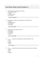 Test Bank Study Guide Graded A+