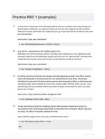 Practice RBC 1 (examples)