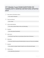 371 Module 3 quiz EXAM QUESTIONS (55 TERMS) WITH VERIFIED DEFINITIONS UPDATED 2024