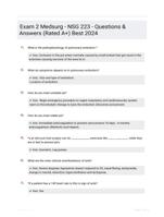Exam 2 Medsurg - NSG 223 - Questions & Answers (Rated A+) Best 2024