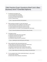 CNA Practice Exam Questions Brief Unit 6 Btec Business level 3 Extended diploma