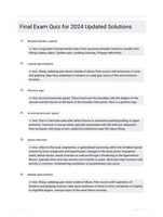 Final Exam Quiz for 2024 Updated Solutions