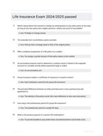 Life Insurance Exam 2024/2025 passed