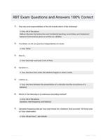 RBT Exam Questions and Answers 100% Correct