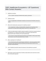 D391 Healthcare Ecosystems > |87 Questions| With Correct Answers.