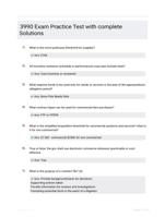 3990 Exam Practice Test with complete Solutions