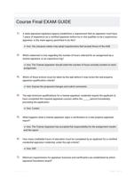 Course Final EXAM GUIDE