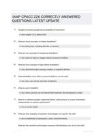 IAAP CPACC 226 CORRECTLY ANSWERED QUESTIONS LATEST UPDATE