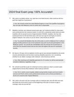 2024 final Exam prep  100% Accurate!!