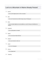 Lost on a Mountain in Maine Already Passed