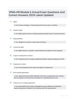 IPMA-HR Module 6 Actual Exam Questions And Correct Answers 2024 Latest Updated