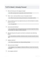 TLETA Week 2 Already Passed