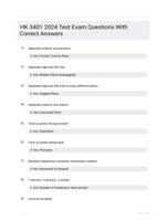 HK 3401 2024 Test Exam Questions With Correct Answers