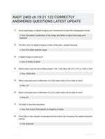 RADT 2403 ch 19-21 122 CORRECTLY ANSWERED QUESTIONS LATEST UPDATE