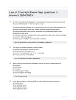 Law of Contracts Exam Prep questions n answers 2024/2025