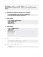 BOLC Final Exam With 100% Correct Answers 2024