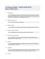 of Fitness EXAM 1 QUESTIONS WITH SOLUTIONS 2024