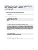 FCCS Post Test Review questions QUESTIONS AND ANSWERS 100% VERIFIED A+ GUARANTEED