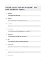 BJU 5th Edition Life Science Chapter 1 Test guide Study Guide Rated A+