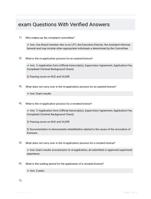 exam Questions With Verified  Answers