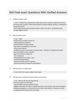 509 Final exam Questions With Verified  Answers