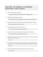 IICRC WRT 102 CORRECTLY ANSWERED QUESTIONS LATEST UPDATE