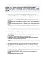 AEPA 36 Practice Test EXAM QUESTIONS (17 TERMS) WITH VERIFIED DEFINITIONS UPDATED 2024
