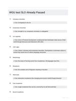 WGU test SLO Already Passed