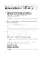 Fundamentals chapter 28 48 CORRECTLY ANSWERED QUESTIONS LATEST UPDATE