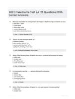 BEFO Take Home Test 2A |25 Questions| With Correct Answers.