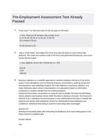 Pre-Employment Assessment Test Already Passed