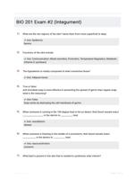 BIO 201 Exam #2 (Integument)
