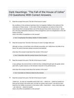 Dark Hauntings: "The Fall of the House of Usher" |10 Questions| With Correct Answers.