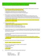 WGU C214 OA Financial Management Exam Questions And Answers Latest Version 2023-2024