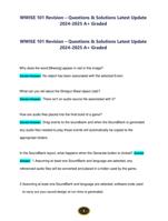 WWISE 101 Revision  Questions & Solutions Latest Update 2024-2025 A+ Graded