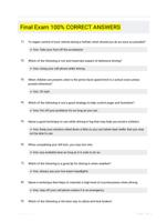 Final Exam 100% CORRECT ANSWERS